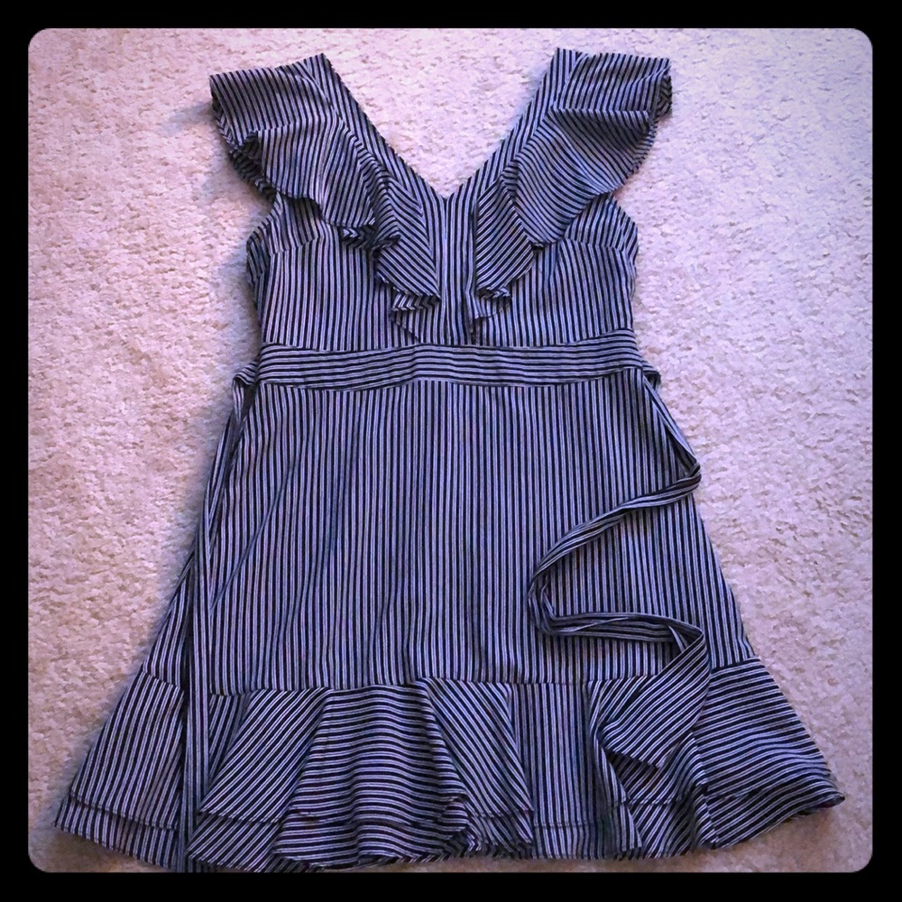 Black and white stripe dress from the runway.